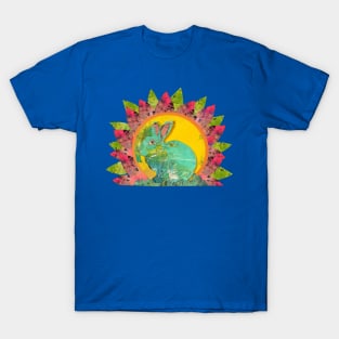 Rabbit and Sunflower Mindfulness Living in the Present T-Shirt